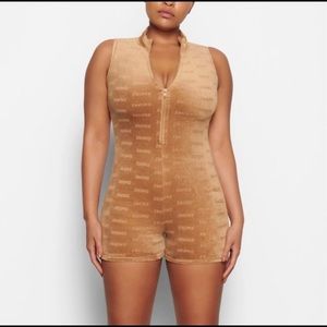 SKIMS Velour Logo Romper NWT
